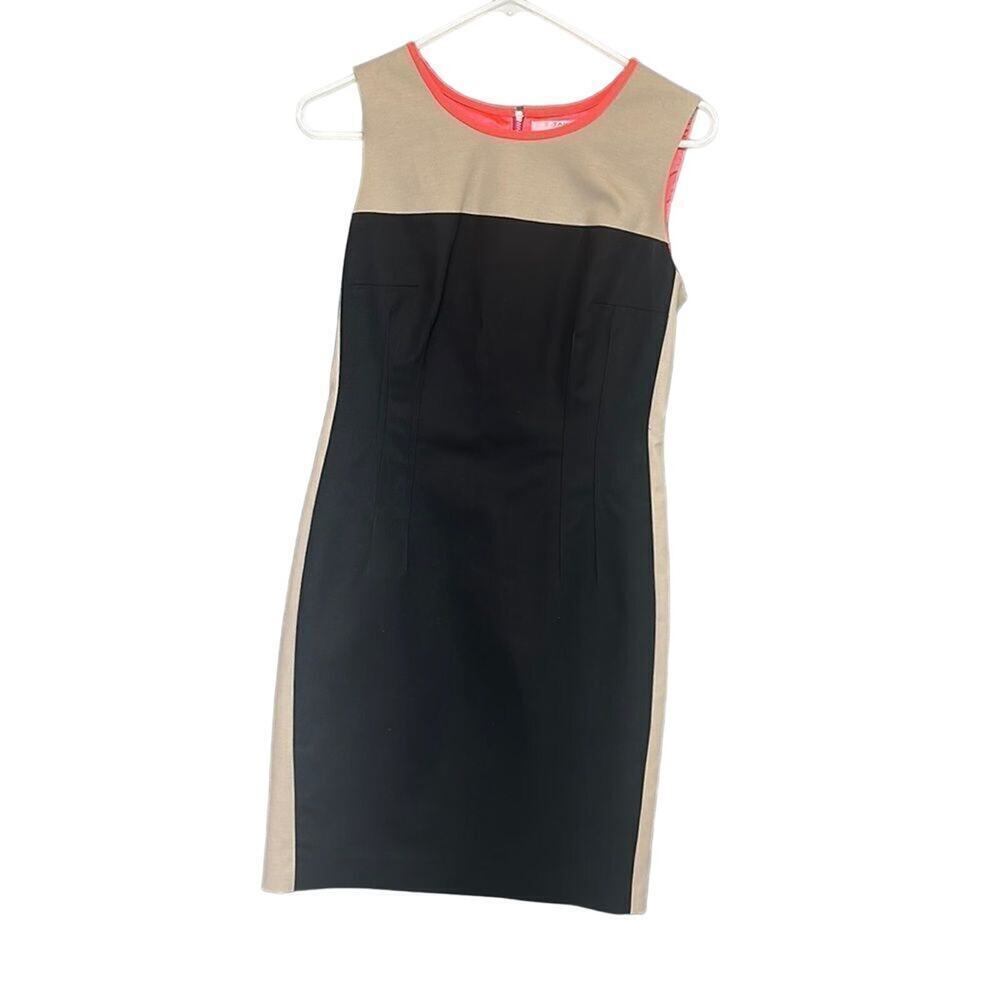 T Tahari Mini Color Block Contemporary Sheath Dress